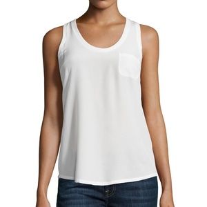 Joie Alicia Racerback Pocket Tank White Medium